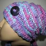 Winter Hat, Woman's Knit Slouchy Hat..