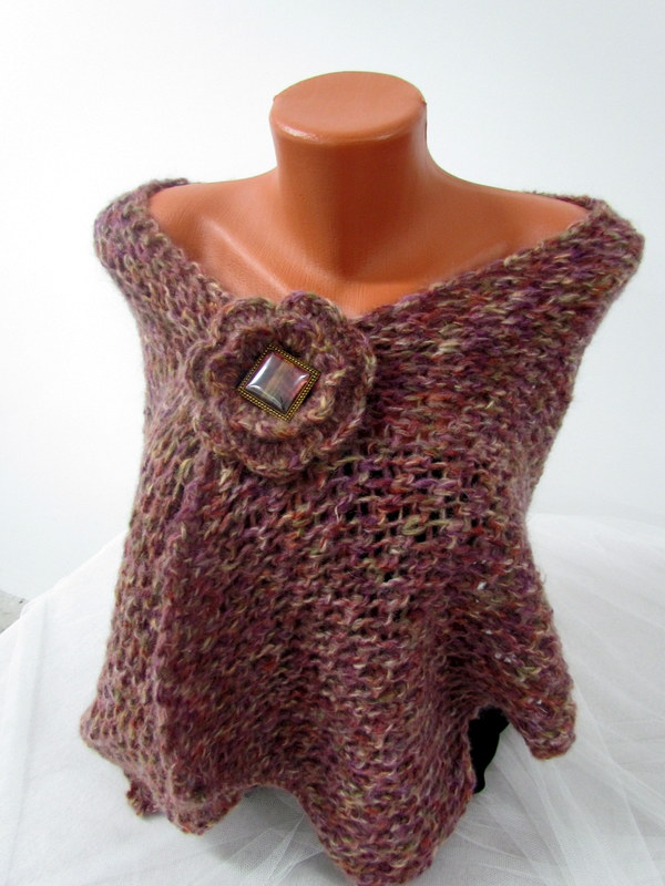 Knitted Scarf Crochet, Colorful In Pink Range,winter,ladies, Girls, Handmade, Iridescent, Elegant